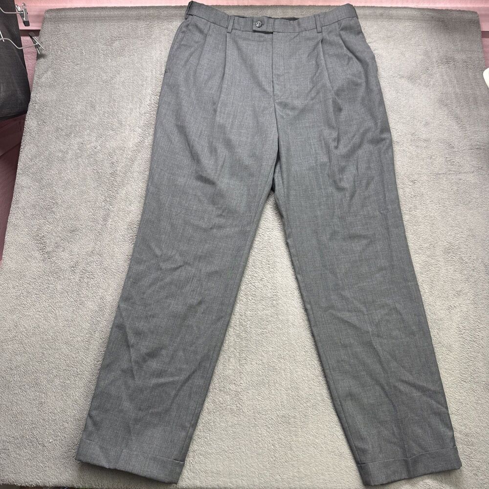 Croft & Barrow Pants, Men's Size 38x34, Charcoal Gray, Dress Pants, Flat Front